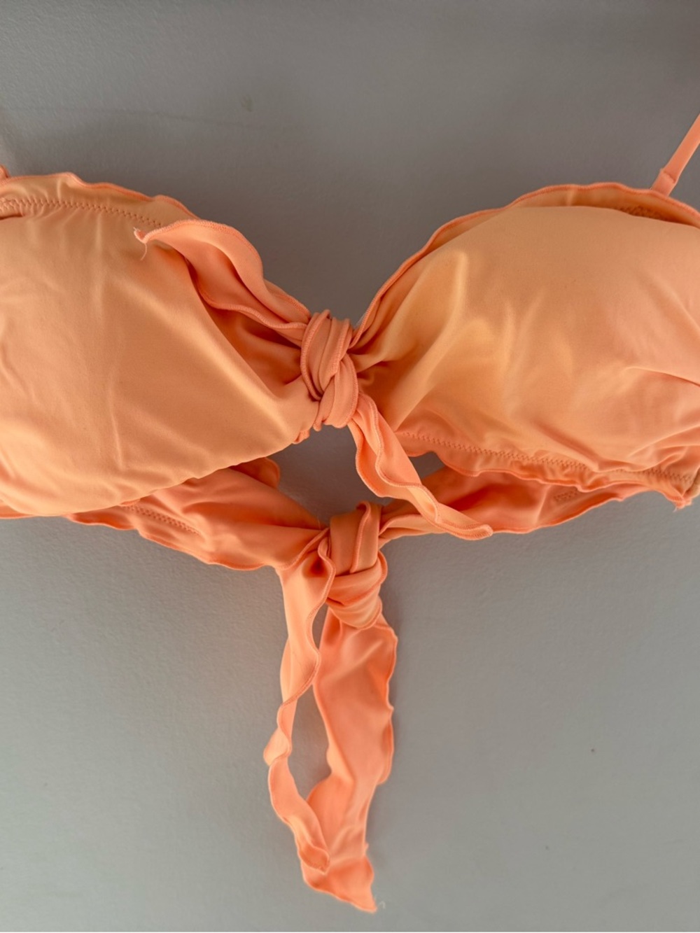 Victorias Secret Peach Ruffled Bikini Set M/L - Picture 2 of 8